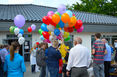 Die Luftballoons wollen in die Lüfte steigen