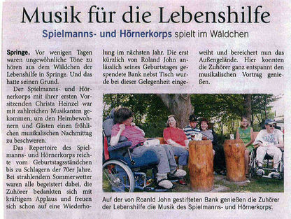 Musik für die Lebenshilfe - Hallo Samstag Artikel vom 01.10.2016