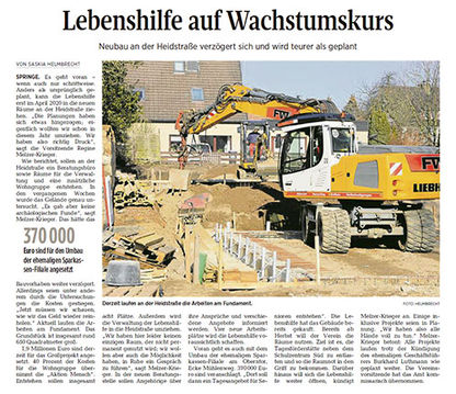 Lebenshilfe auf Wachstumskurs - NDZ Artikel vom 19.02.2019