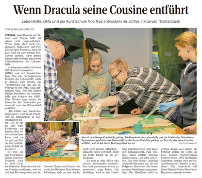 Wenn Dracula seine Cousine entführt - Neue Deister-Zeitung vom 27.11.2019
