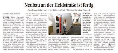 Neubau an der Heidstraße ist fertig - Neue Deister-Zeitung vom 30.07.2020
